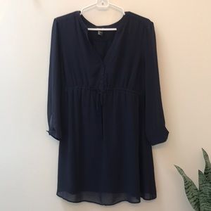Hm maternity navy long sleeve tunic dress, M